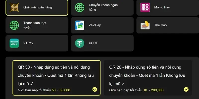 Nạp Tiền King88 - Hướng Dẫn Quy Trình Nhanh Chóng 2025 Chi tiết các kênh giao dịch mà King88 cung cấp